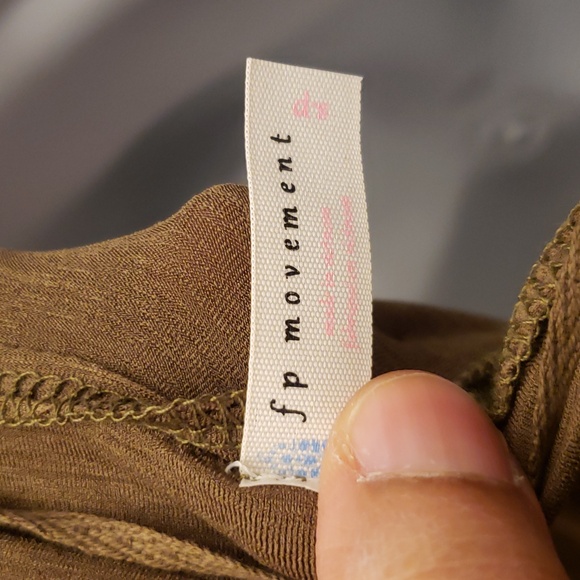 Free People Movement Sky High Long Sleeve Top Olive Green Size Small Zipper - Picture 14 of 16